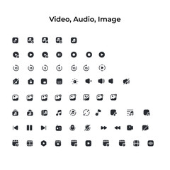 Video, Audio, Image Icons
