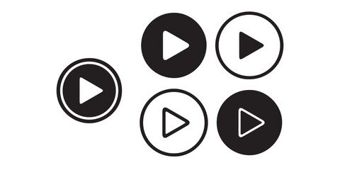 Video Play sign, Play button icons, Play icon, Play video symbol