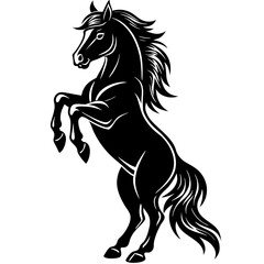 horse vector illustration silhouette on white background