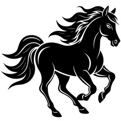 horse vector illustration silhouette on white background