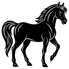horse vector illustration silhouette on white background