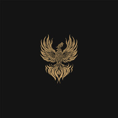 Phoenix bird design vector template illustration