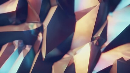 Geometric Abstract - Faceted Crystal Structure with Light Play - Powered by Adobe