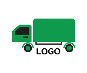 Truck icon and logo for delivery, transportation and shipping. Logistic concept