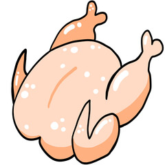 신선한 생닭 일러스트