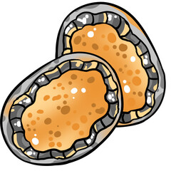 귀여운 전복 일러스트