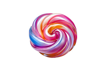 Tempting Candy Swirl isolated on transparent background.