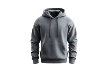 The Classic Gray Hoodie isolated on transparent background.