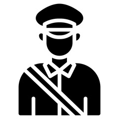 Postman Icon, Glyph style icon vector illustration, Suitable for website, mobile app, print, presentation, infographic and any other project.