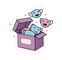 Kawaii Chibi Mask Box Healthcare Cuties