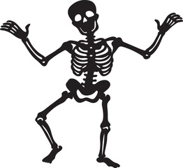 skeleton with a skull