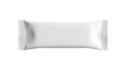 Wrapped snack bar Blank white wrapper isolated on black