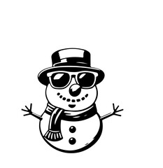 snowman with a scarf