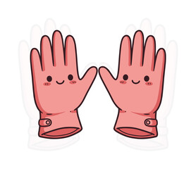 Kawaii Healthcare: Chibi Surgical Glove Illustrations