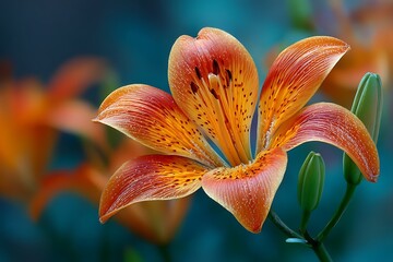 Captivating Close-Up of Orange Lily Petals
