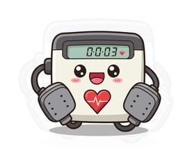 Kawaii Chibi Defibrillator Heart Helper Art
