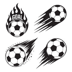 Soccer and Basketball Motion Icon Collection, Basketball and Cricket on Fire, Vector Symbol and Icon Set On White Backgrount


