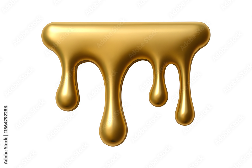 Poster dripping gold blob on black backdrop. decorative element for luxury design and web page accents