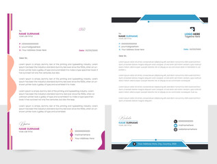 Letterhead design, template, identity, 