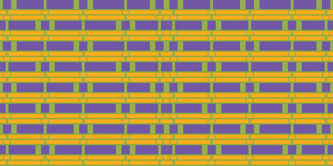 Seamless geometric tile pattern with rectangle purple, yellow, and green. Ideal for modern backgrounds, wallpapers, digital design, and surface decoration.