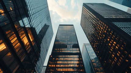 Skyscrapers from below