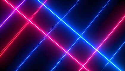 Neon abstract lines crossing in mid-air, energetic comic effect 