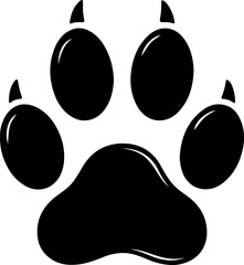 Majestic Big Cat Paw Print Wild Animal Tracks Illustration