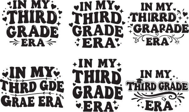 Third Grade Era Designs: An appealing collection of designs capturing the joy and milestones of the third grade era. 