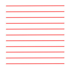 Red writing lines.