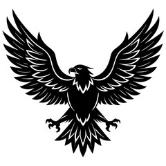 eagle vector illustration  silhouette on white background