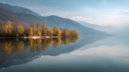 Mountain lake natural scenery