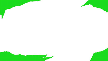 frame of green leaves, green background, abstrak