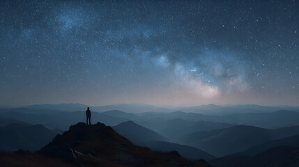 Celestial Serenity: A Tranquil Night Under the Infinite Starlit Canopy