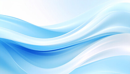 Fototapeta premium 淡いブルーと白のグラデーションで描かれた揺れる水面の幻想テクスチャ – Dreamy Abstract Water Surface with Soft Blue and White Gradient