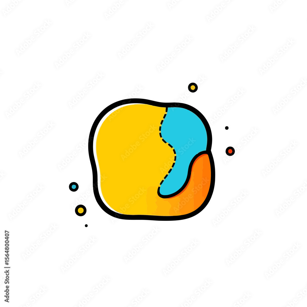 Poster vector minimalist geometric svg icon set with circular and abstract shapes in flat design style