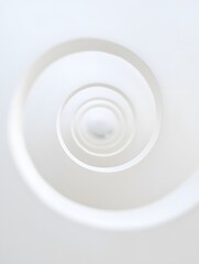 Obraz premium Abstract white spiral staircase architecture interior design building construction art