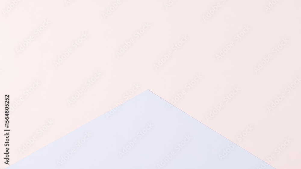 Aufkleber minimalist composition with soft colors pastel pink surface and light blue triangle creating a moder