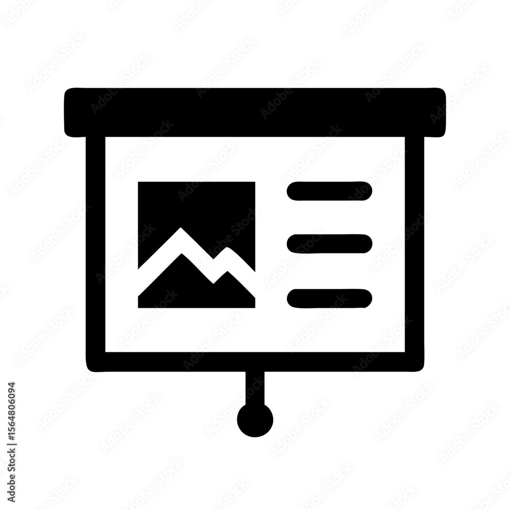 Poster simple presentation slides design for business project. presentation slides include image placeholde