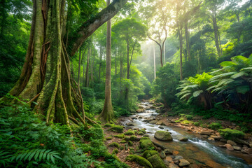 Obraz premium morning in the forest