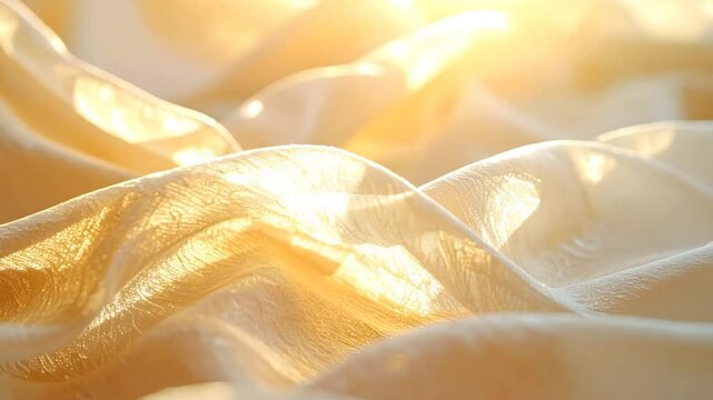 Warm Sunlight On Beige Fabric