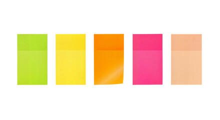 Colorful sticky notes attached to the wall