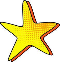 Star Comic Element Vector
