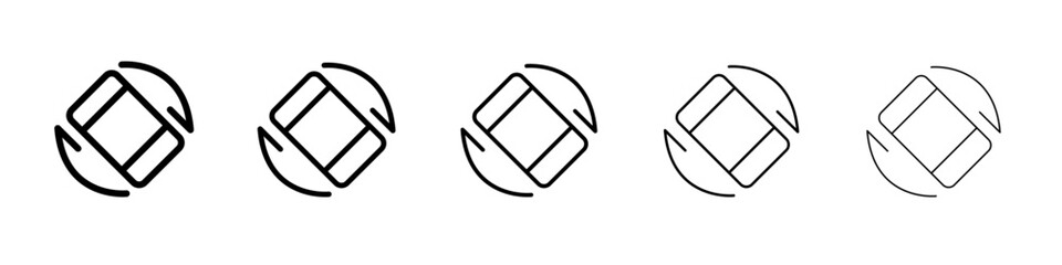 flip icon thin line outline set or collection