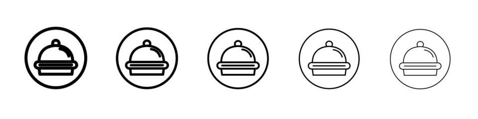 Food and restaurant icon thin line outline set or collection