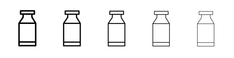 Obraz premium Injection vial icon thin line outline set or collection