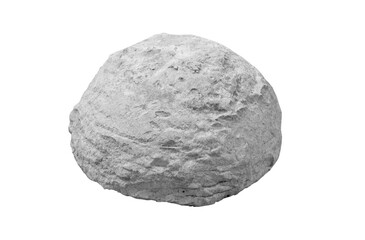 Half-round cement stone on transparent background