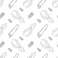 construction pattern. construction tool seamless pattern. doodle construction seamless pattern. construction tool background