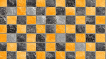 Fototapeta premium Abstract Gold Grey Stone Mosaic Tile Texture