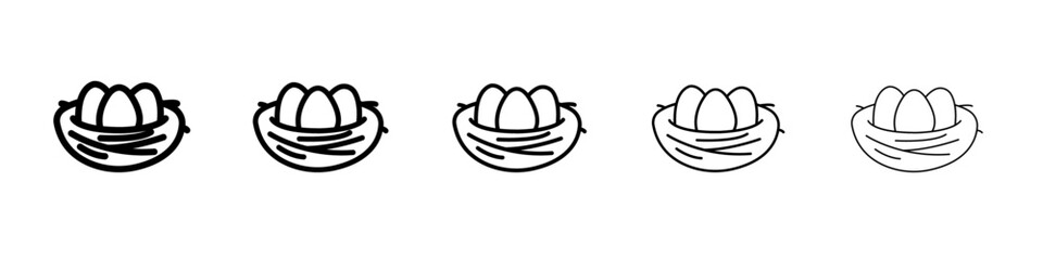 Nest icon thin line outline set or collection
