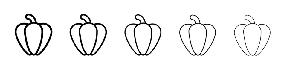 paprika icon thin line outline set or collection